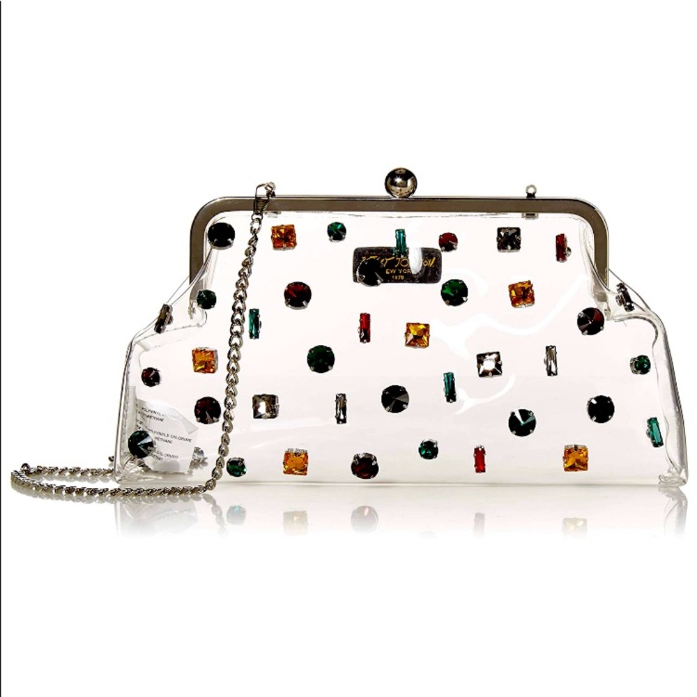 Betsy Johnson Crystal Clear Rhinestone Clutch NWT